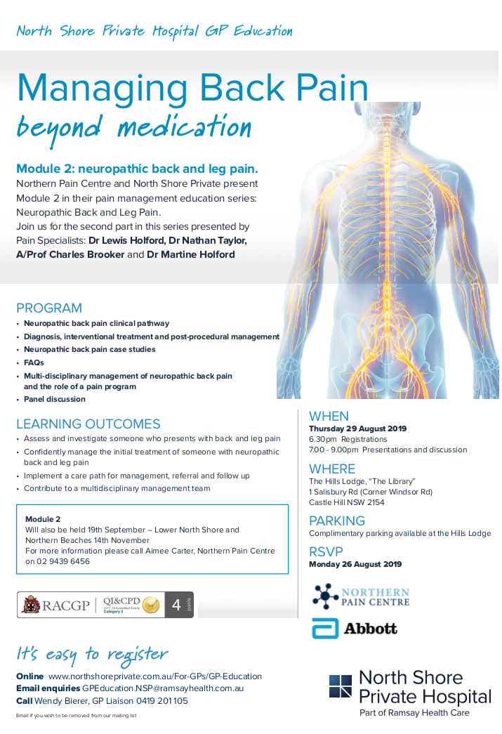 RACGP Accredited GP Education – Northern Pain Centre